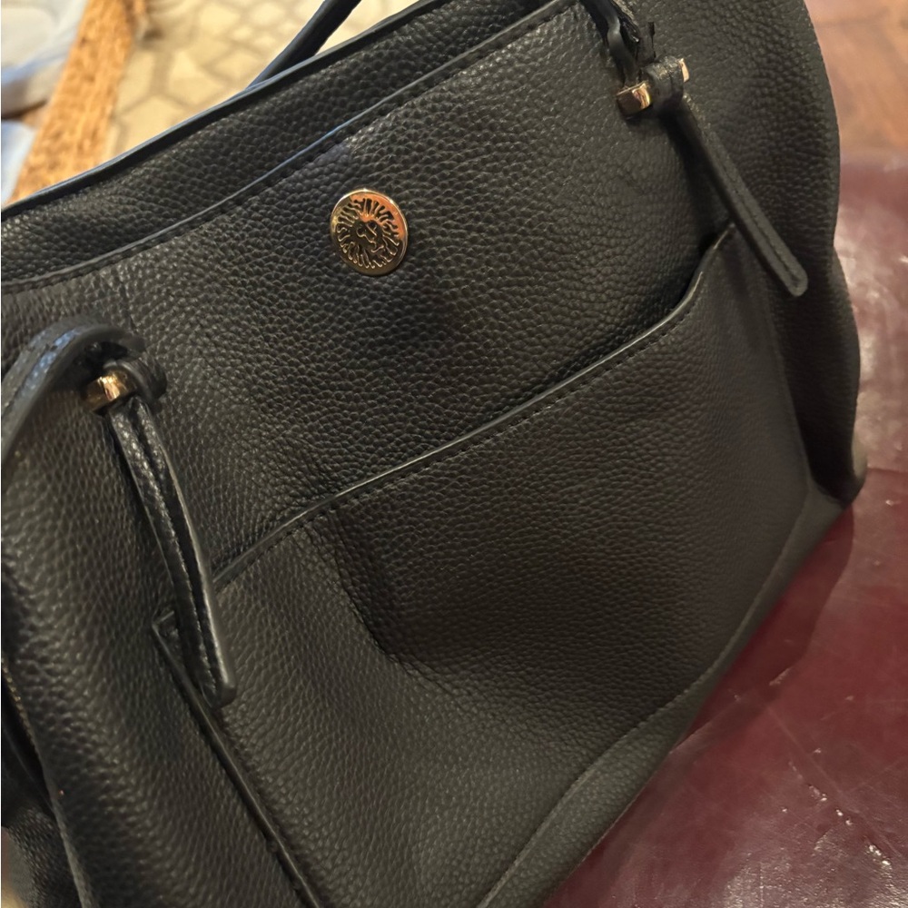 Anne Klein Black Textured Shoulder Bag